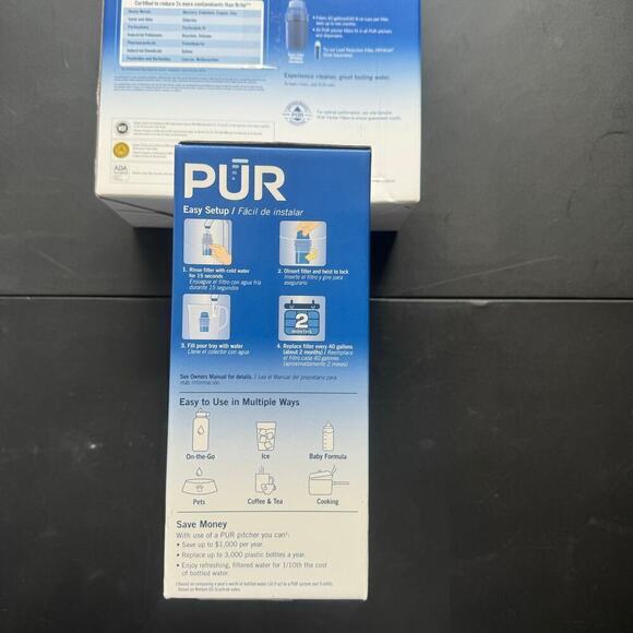 NWT PUR Max Ion 7 Cup Water Pitcher Filtration System With New Filter Lot of 02 - Picture 5 of 8